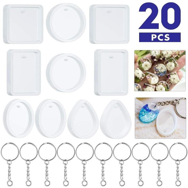 Zestaw 20 sztuk: silikonowe fo – Silicone Epoxy Resin Molds Set recenzja i cena