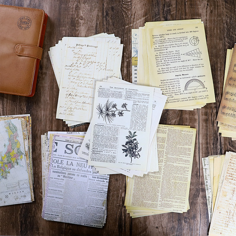 30 Szt Stara Mapa Kwiat Litery – Vintage Junk Journal Scrapbooking Paper recenzja i cena