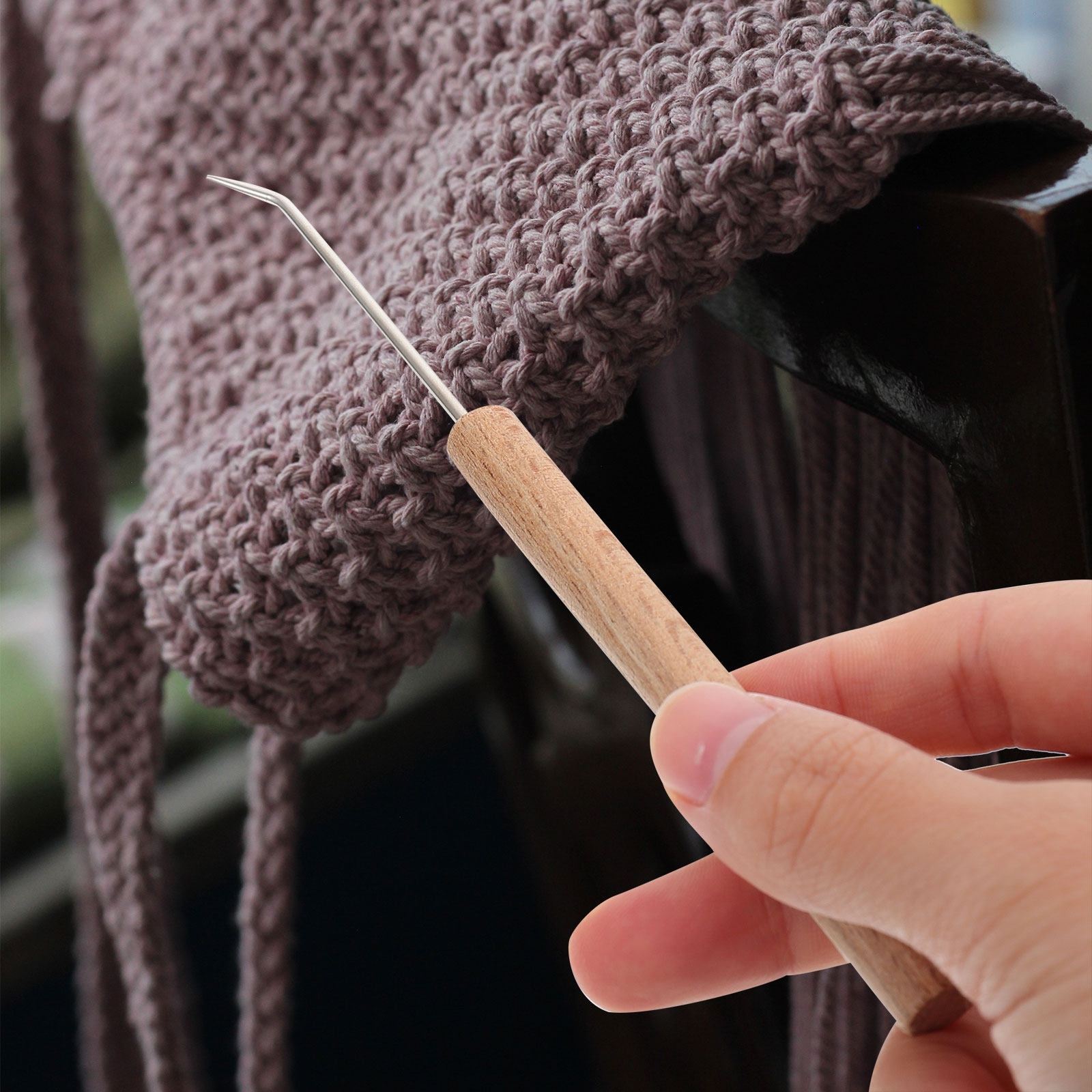 1 szt. Eleganckie, ergonomiczn – Wooden Crochet Hooks Ergonomic Handle recenzja i cena