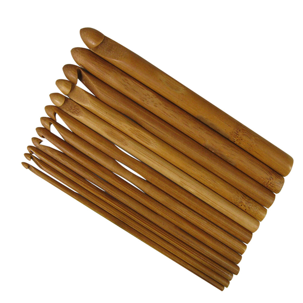 Zestaw 12 drewnianych drutów d – Wooden Crochet Hooks Ergonomic Handle recenzja i cena